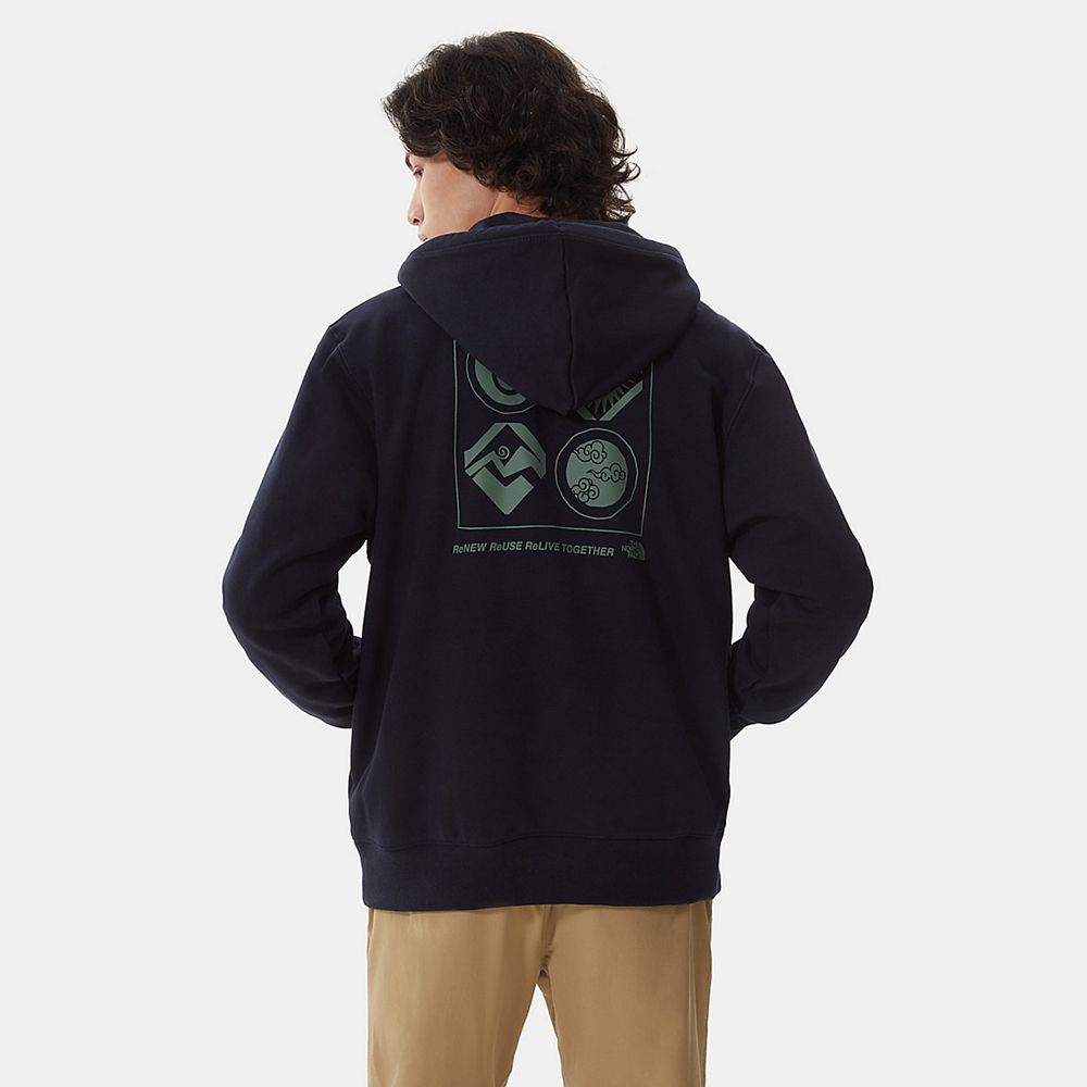 The North Face Hoodie Mens Australia - The North Face Himalayan Bottle Source Navy (DTW-104679)